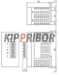 Нажмите для увеличения Габаритныt размеры: WBP-1024.24P, WBP-1048.24P