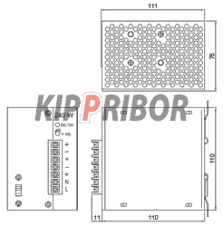 Нажмите для увеличения Габаритные размеры: WBP-1240.24P