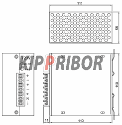 Нажмите для увеличения Габаритные размеры: WBP-1072.24P